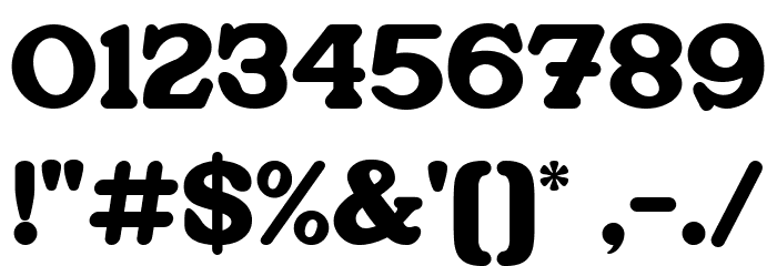 Restrick Font OTHER CHARS