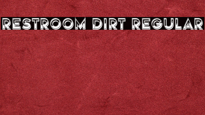 Restroom Dirt Regular Example 1