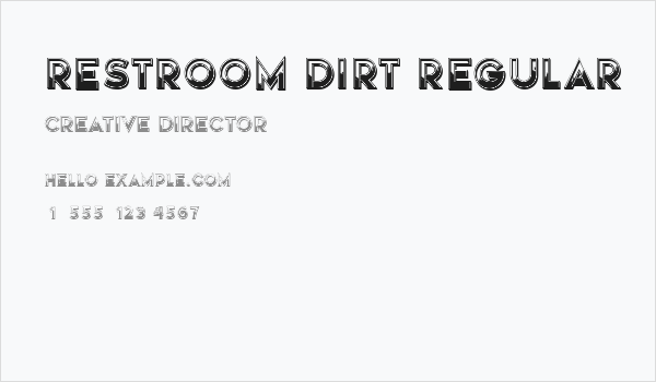 Restroom Dirt Regular Business Card
