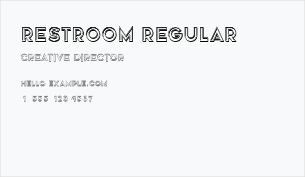 Restroom Regular Business Card