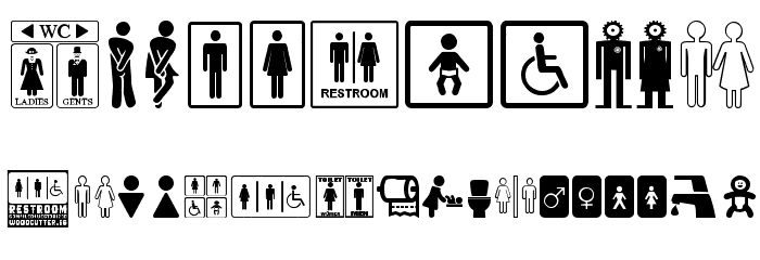 Restroom Font OTHER CHARS