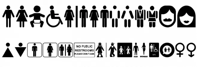 Restroom Fonte MAIÚSCULAS