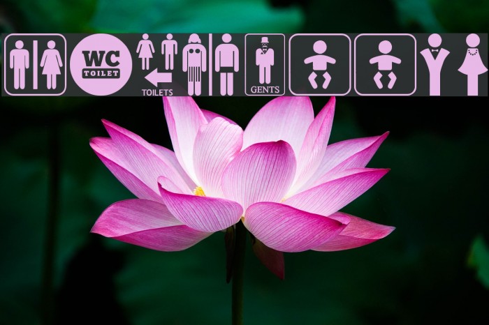 Restroom Font examples