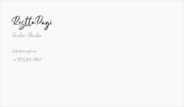 ResttuPagi Business Card