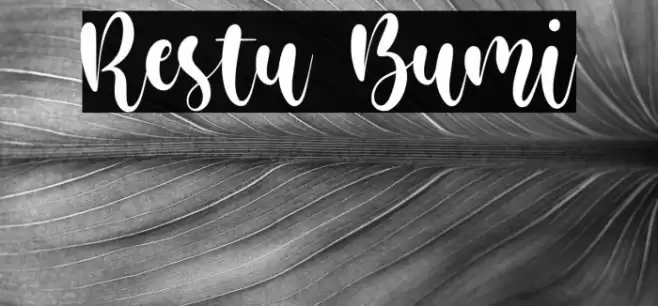 Restu Bumi Font examples