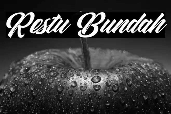Restu Bundah Font examples