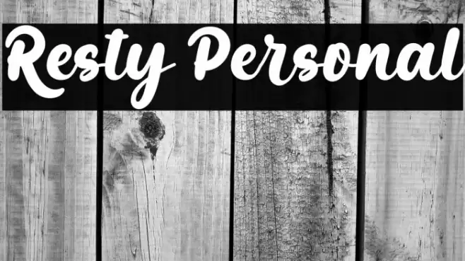 Resty Personal Font examples