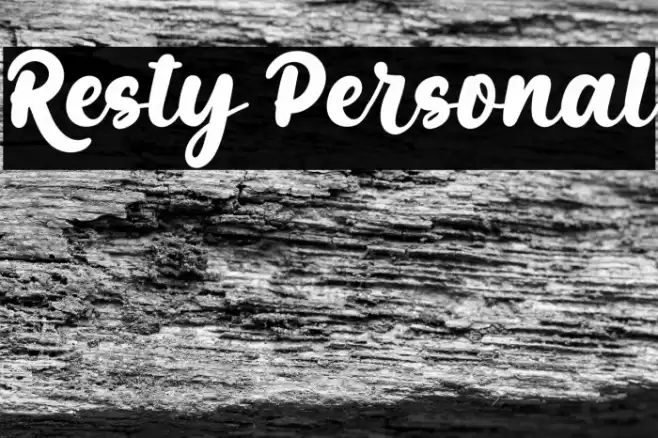 Resty Personal Font examples