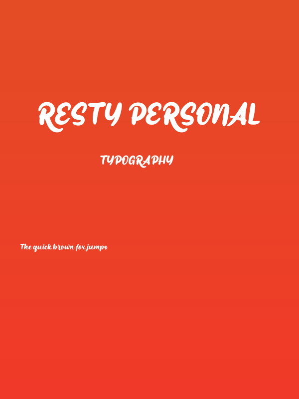 Resty Personal Poster