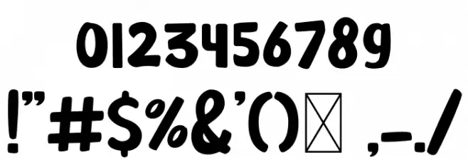 Resultan Font OTHER CHARS