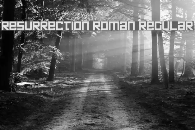 Resurrection Roman Regular Font examples