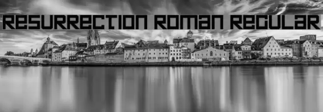 Resurrection Roman Regular Font examples