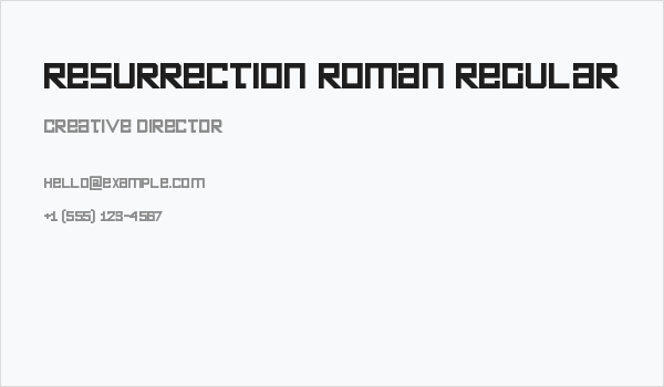 Resurrection Roman Regular Business Card