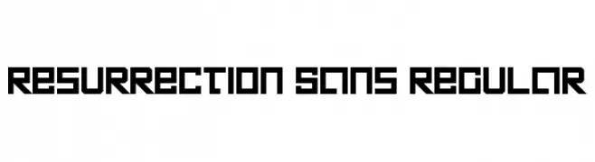 Resurrection Sans Regular  Скачать бесплатные шрифты