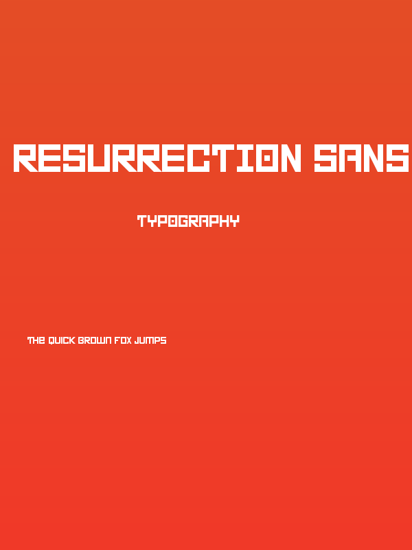 Resurrection Sans Regular Poster