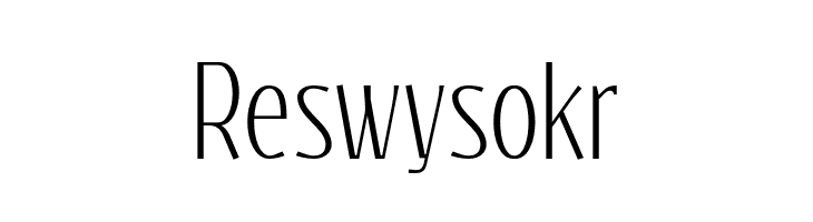 Reswysokr  フリーフォントのダウンロード