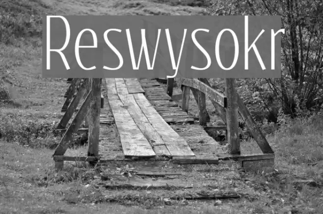 Reswysokr Font examples