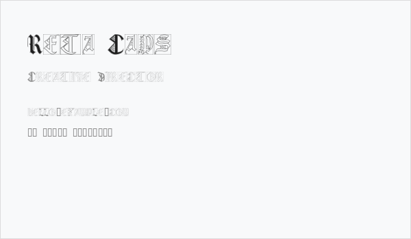 Reta Caps Business Card