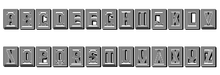 Retailer 3D Regular Font LOWERCASE