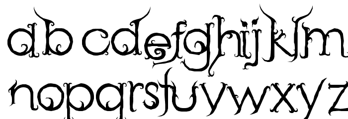 Retak Seribu Font LOWERCASE