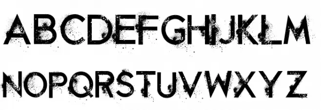 Retaliation Regular フォント 小文字