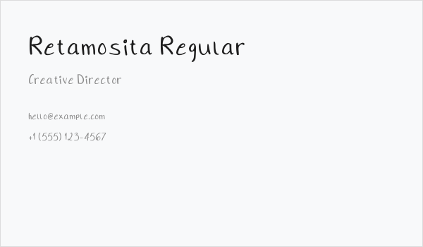 Retamosita Regular Business Card