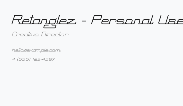 Retanglez - Personal Use Business Card