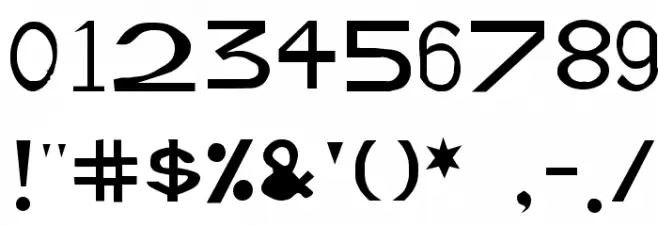 Retardo Emaciated Font OTHER CHARS