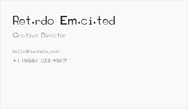 Retardo Emaciated Business Card