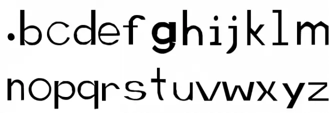 Retardo Emaciated Caratteri MINUSCOLO