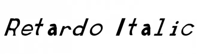 Retardo Italic  Fuentes Gratis Descargar