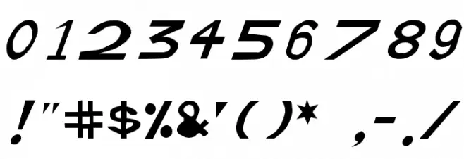 Retardo Italic Font OTHER CHARS