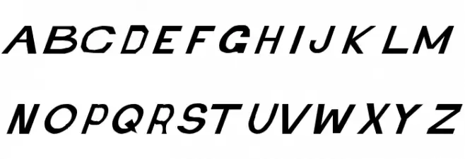 Retardo Italic 字体 大写