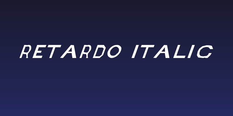 Retardo Italic Social Header