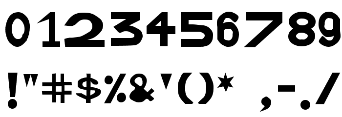 Retardo Obese Font OTHER CHARS