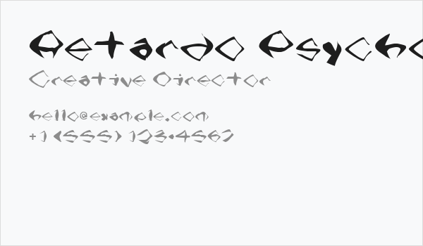 Retardo Psycho Business Card