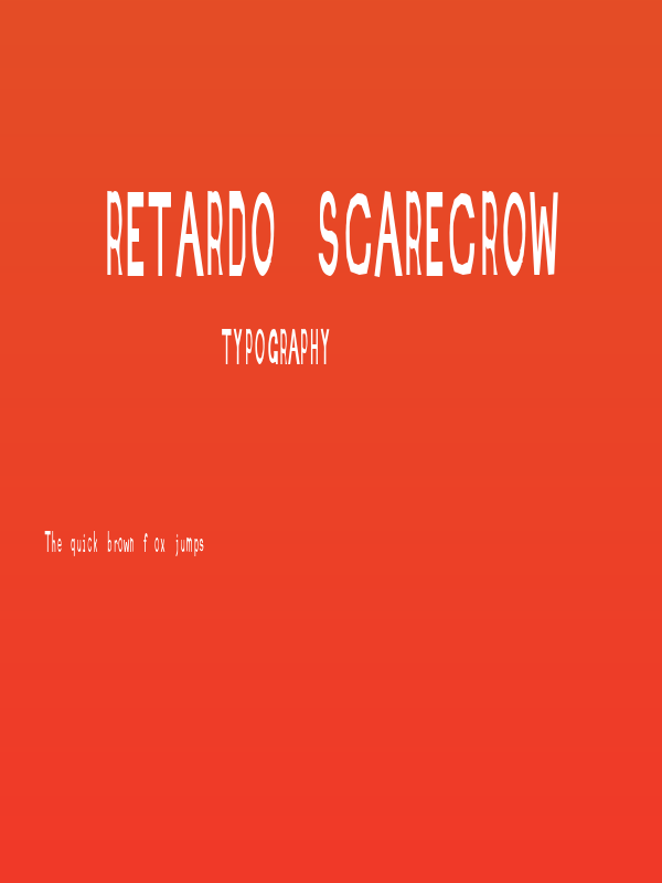 Retardo Scarecrow Poster