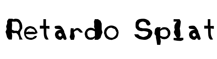 Retardo Splat  Fuentes Gratis Descargar