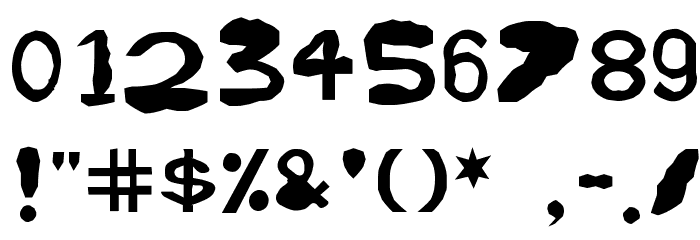 Retardo Splat Font OTHER CHARS