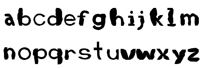 Retardo Splat Font LOWERCASE
