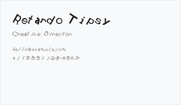 Retardo Tipsy Business Card
