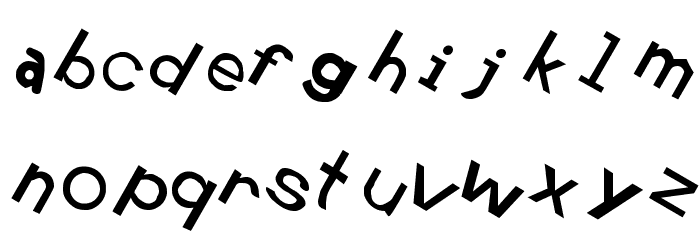 Retardo Tipsy Font LOWERCASE
