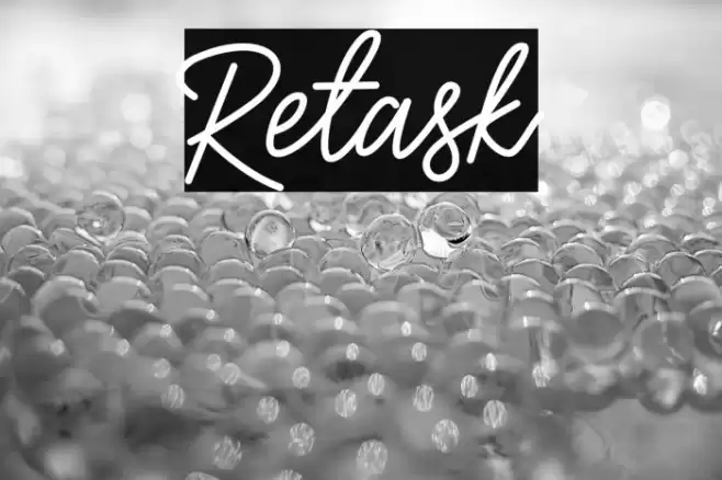 Retask Font examples