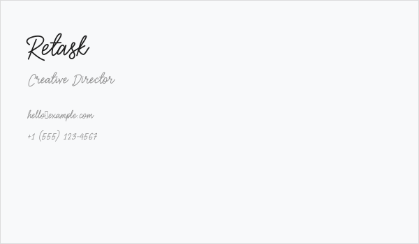 Retask Business Card