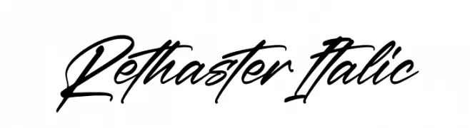 Rethaster Italic  Fuentes Gratis Descargar