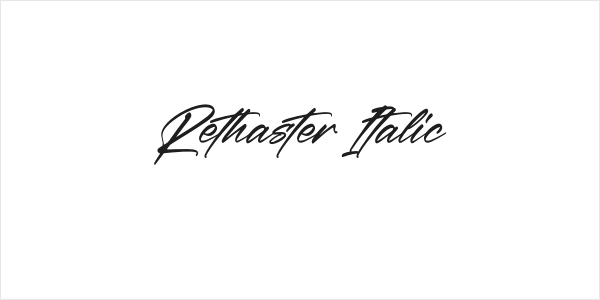 Rethaster Italic Logo