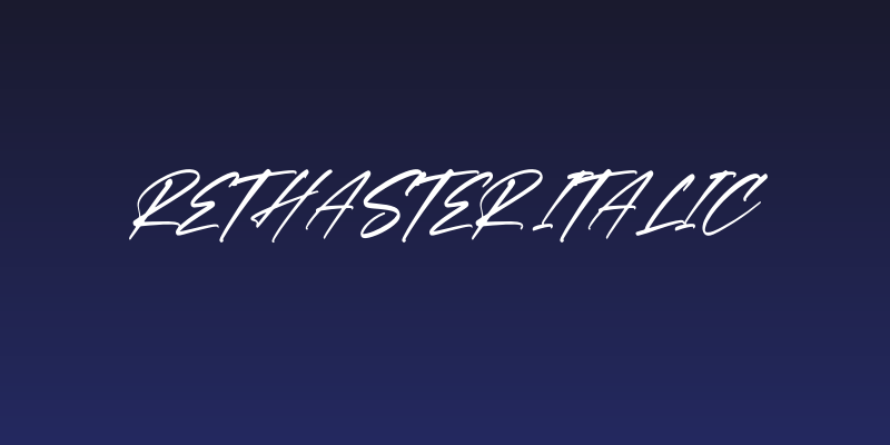 Rethaster Italic Social Header