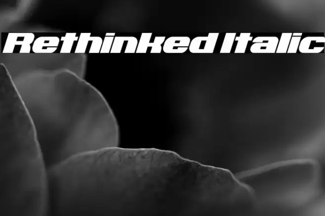 Rethinked Italic Font examples