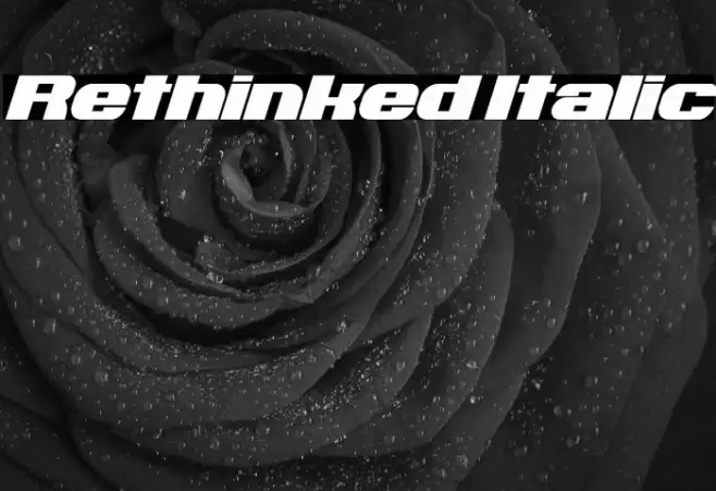 Rethinked Italic Font examples