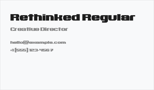 Rethinked Regular Business Card